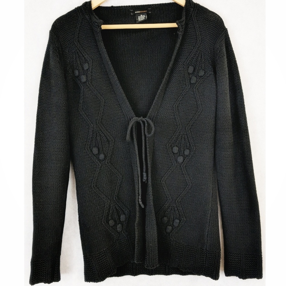 BCBGMaxazria Women's Cardigan Tie Front Size M